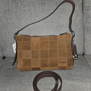 Coach Brown Suede Shoulder Bag